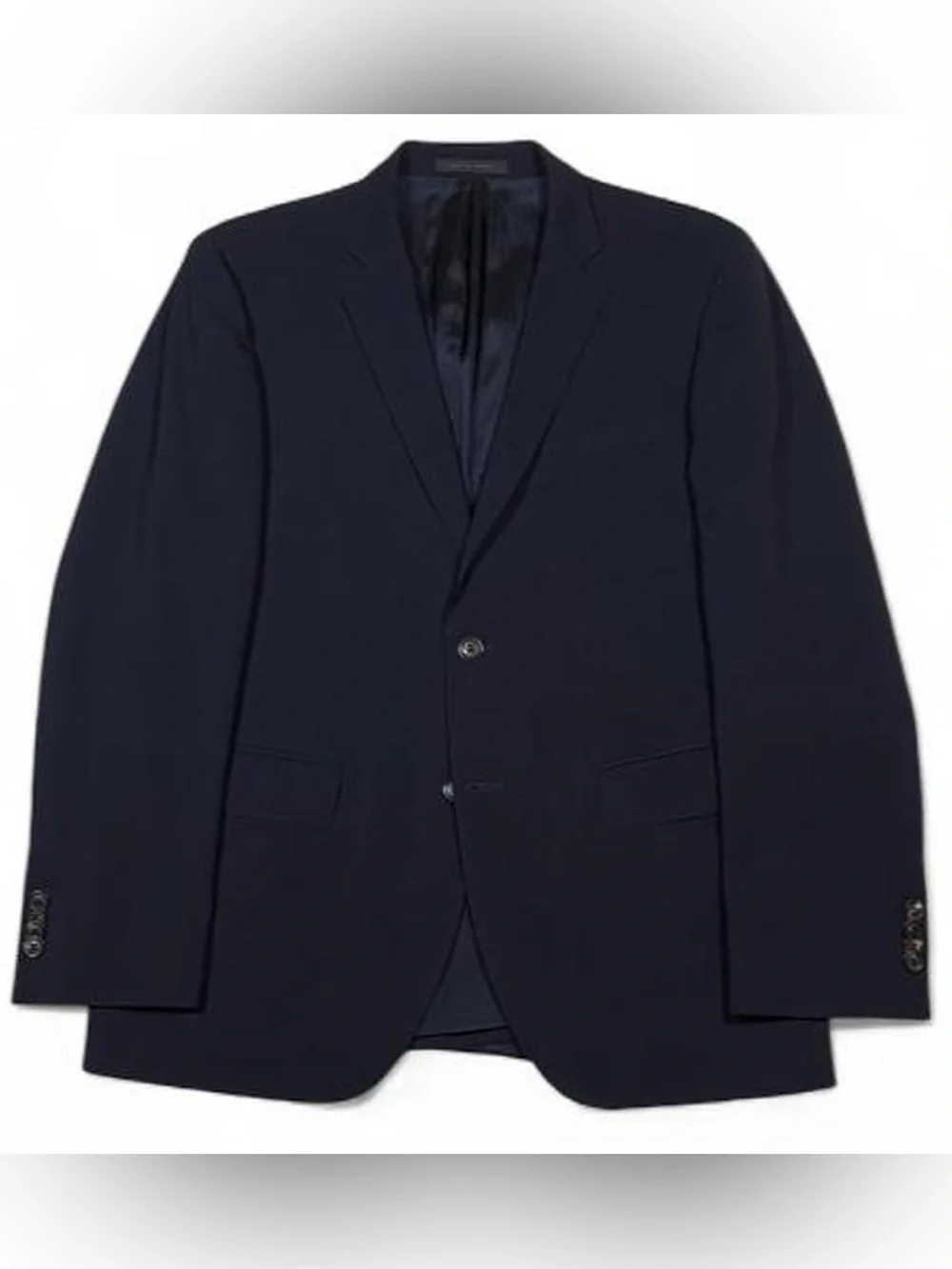 Hugo Boss The Jam75/Sharp3 Stretch Wool Navy Blue Suit Men’s Size 38S 33W 30L